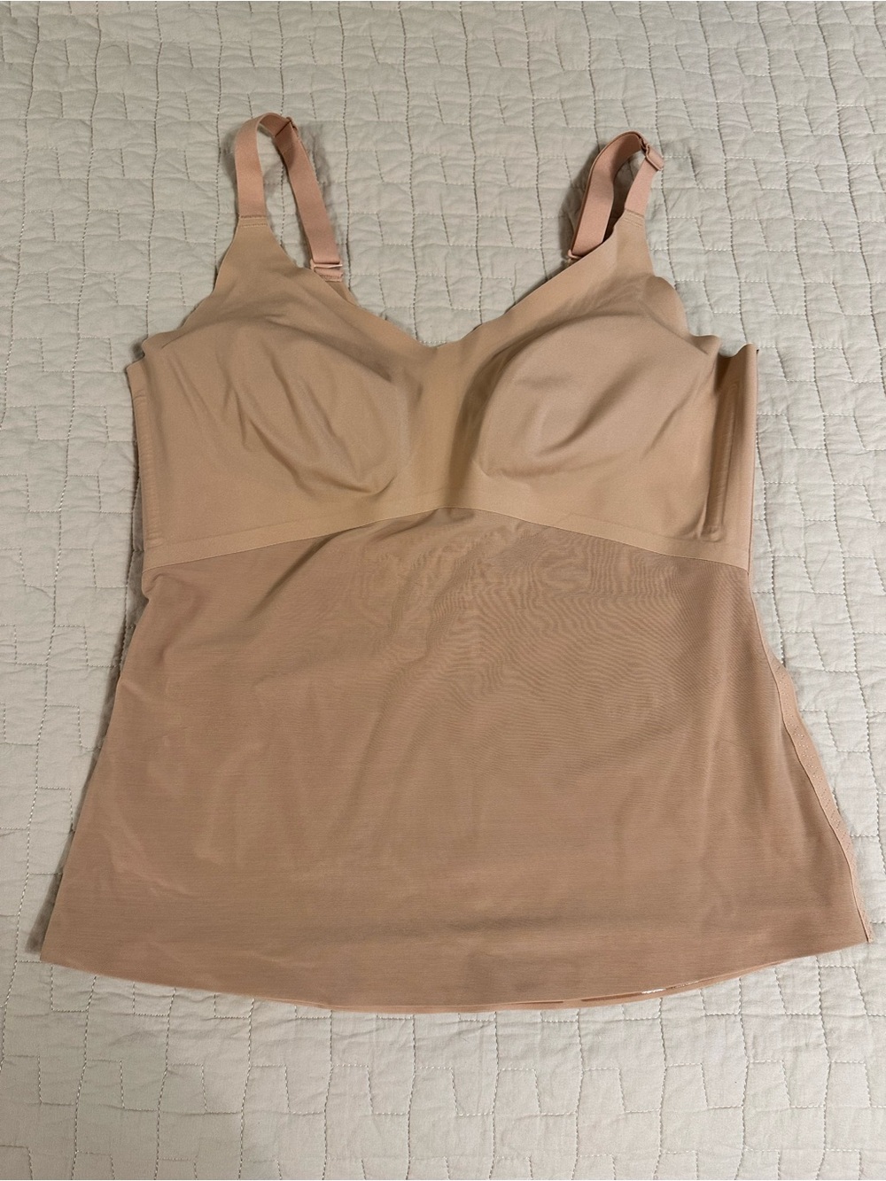 NWOT-Honeylove LiftWear Tank with Built-In Bra in Sand